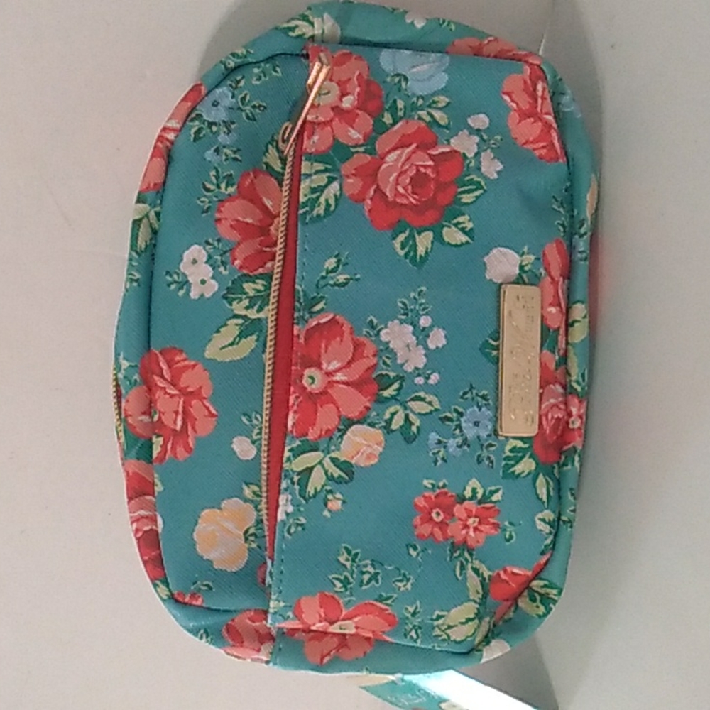 Pioneer Woman Cosmetic Bag Vintage Floral Pattern Makeup Case